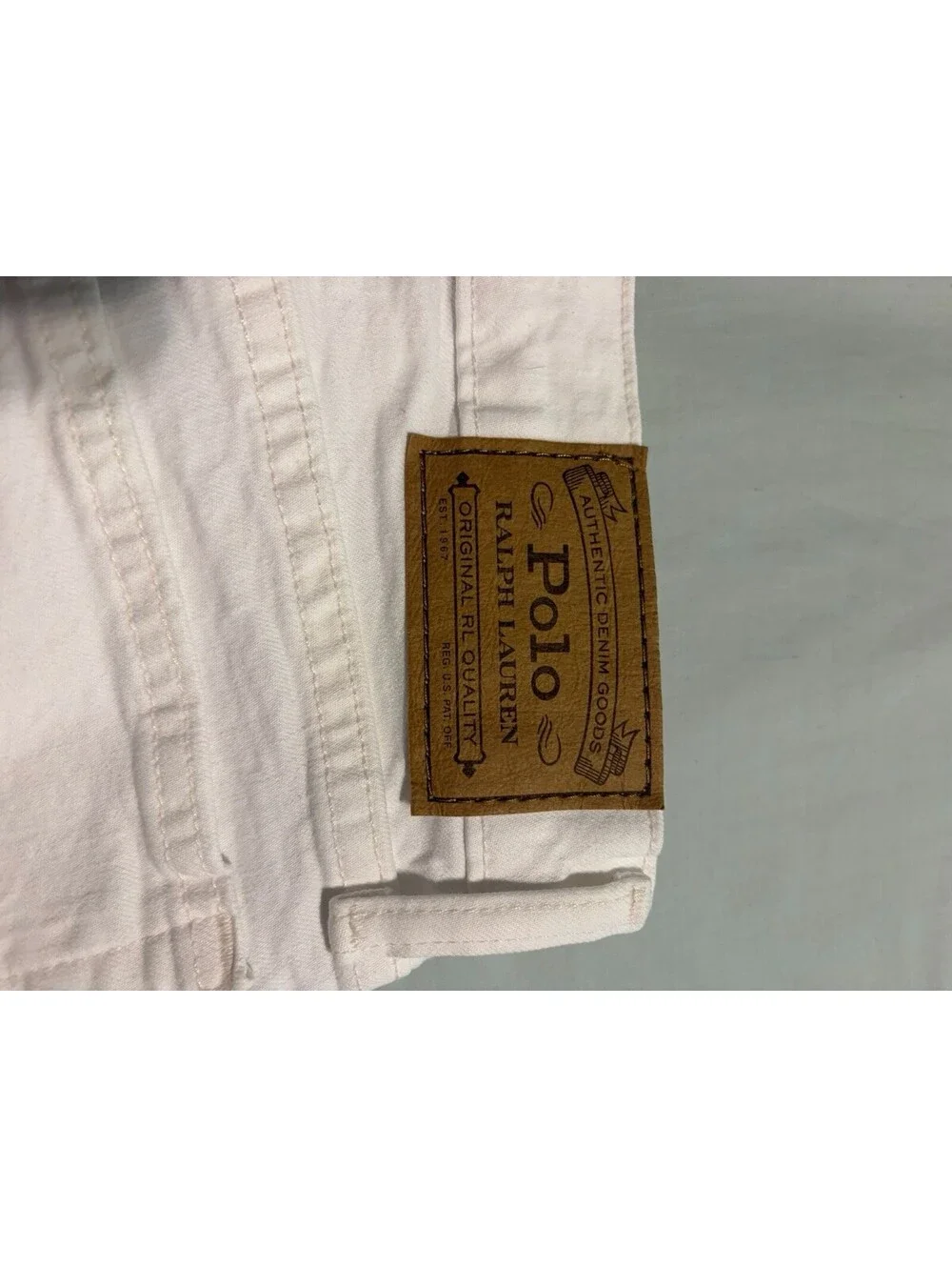 Polo Ralph Lauren Jeans Mens 34x30 White Varick Slim Straight Stretch Denim